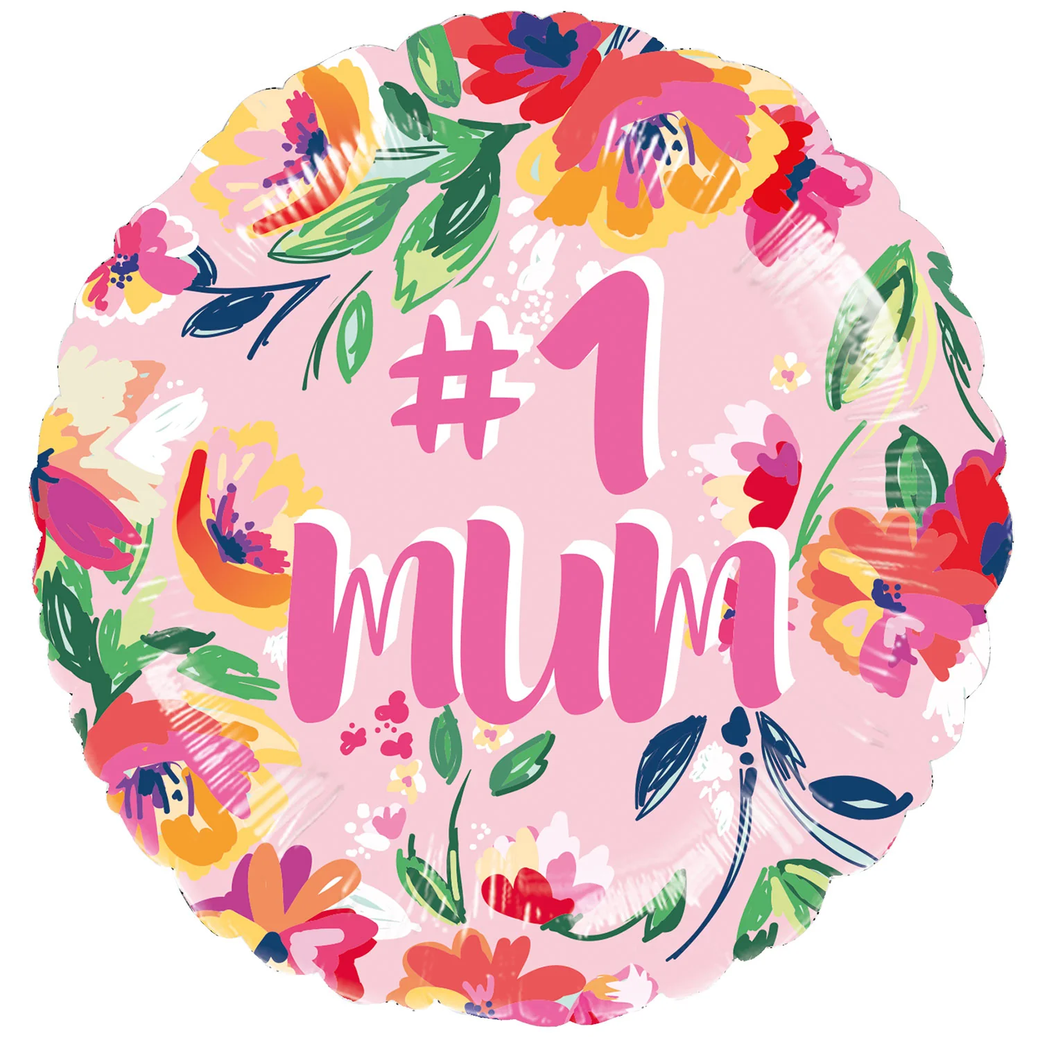Amscan #1 Mum Bright Floral 18" Foil Balloon (1)