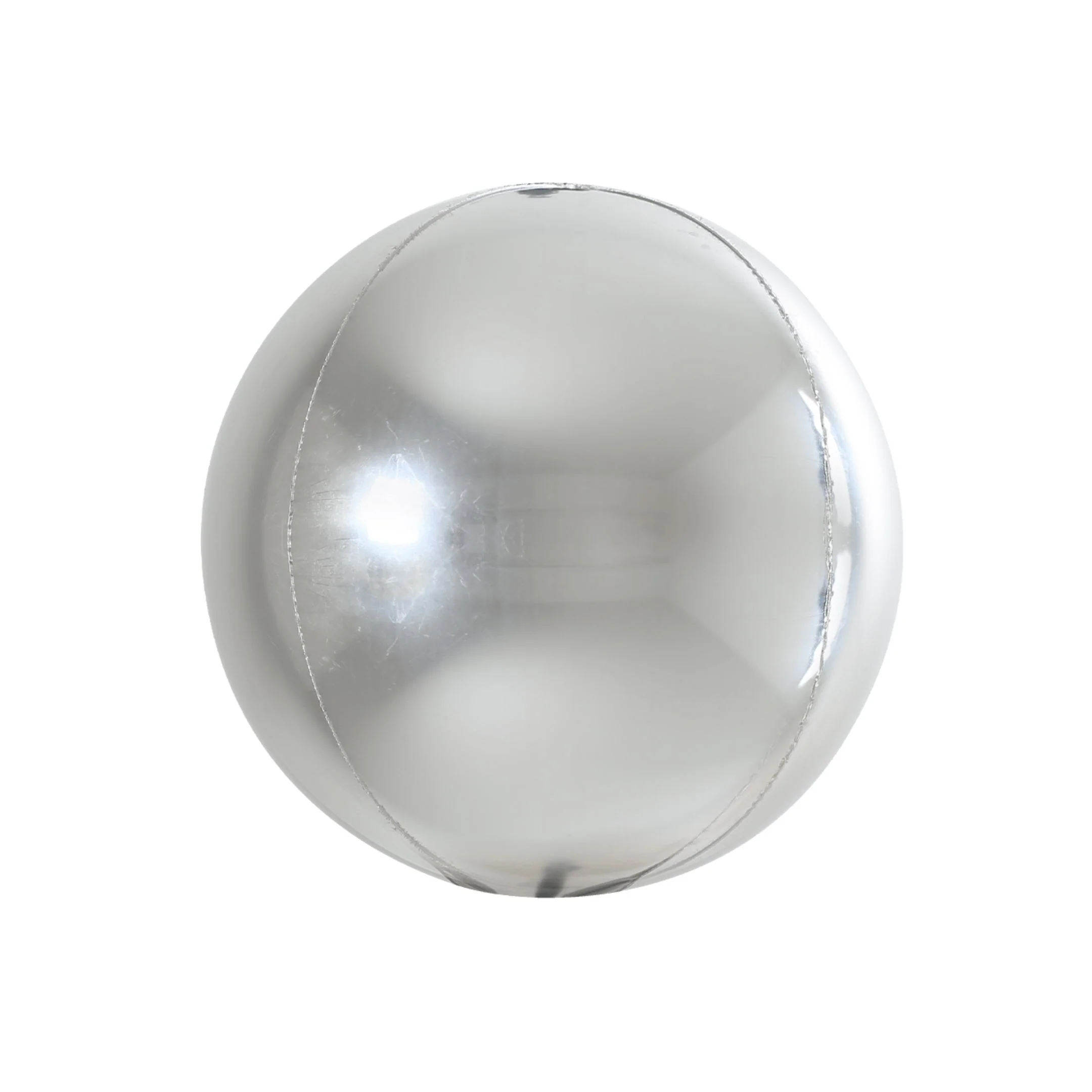 10" Metallic Silver Loon Balls Orb
