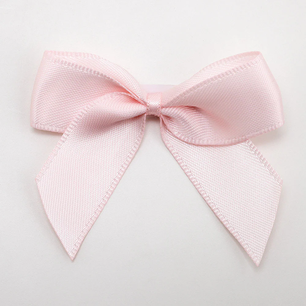 Pale Pink 5cm Bow Self Adhesive (12)