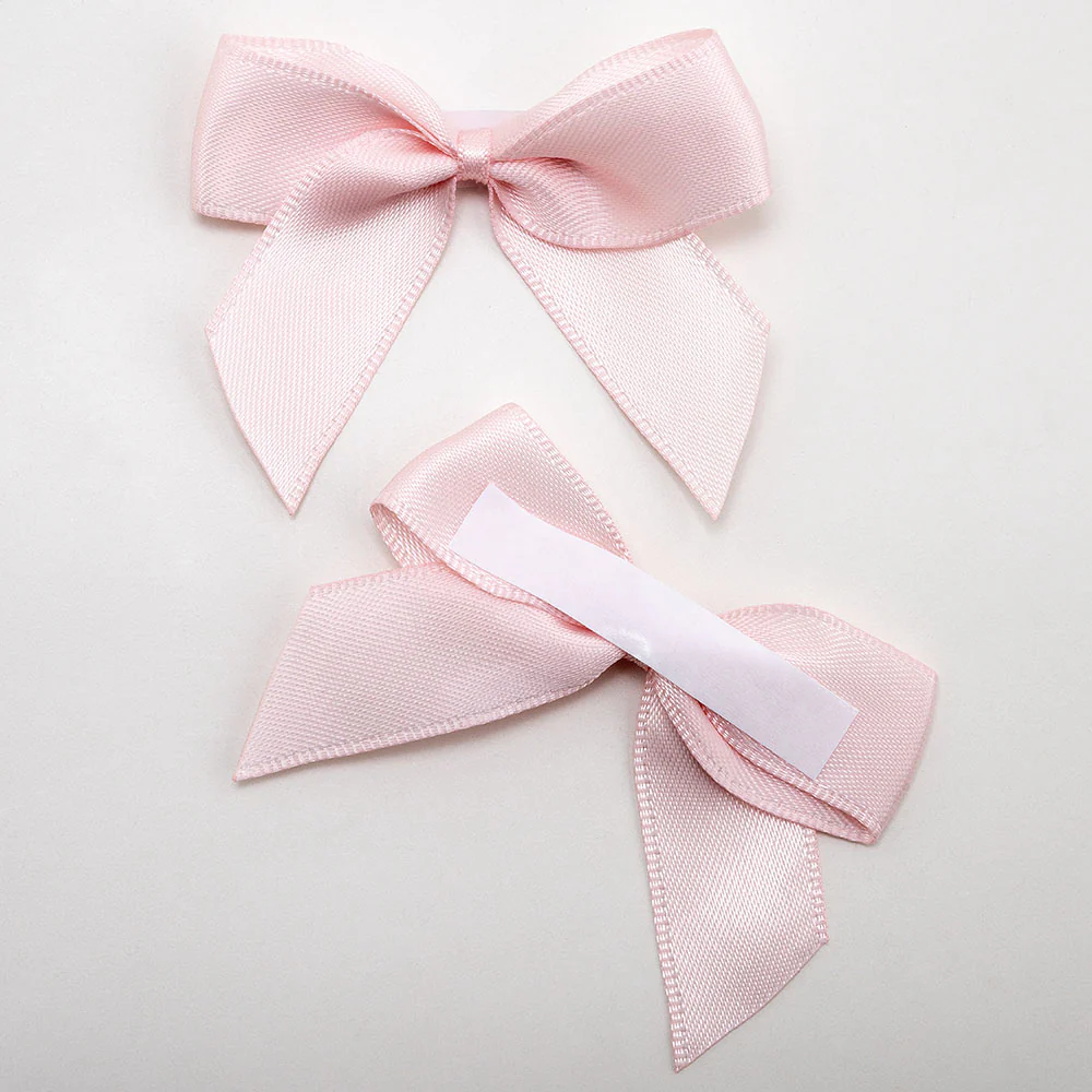 Pale Pink 5cm Bow Self Adhesive (12) - Image 2
