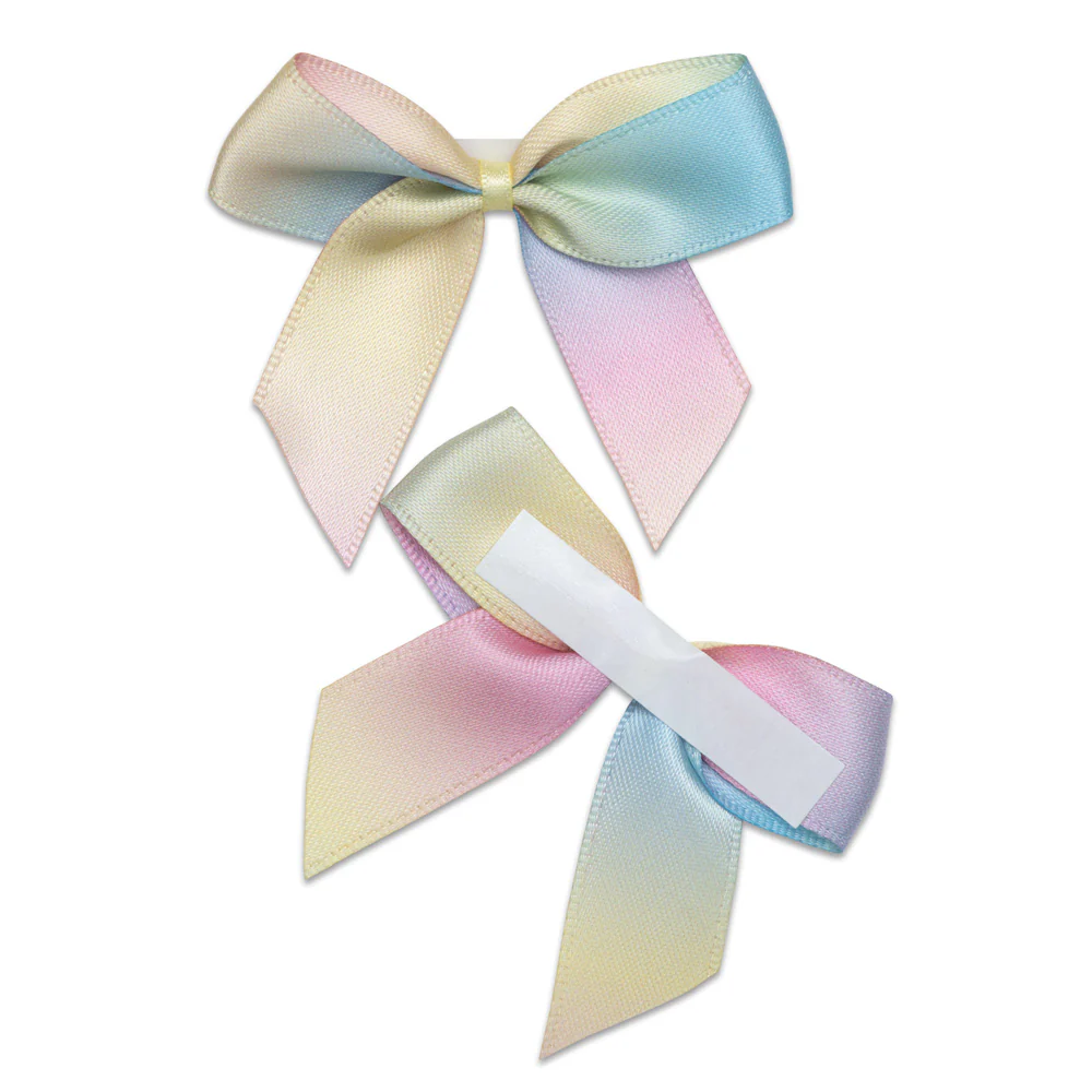 Pastel Rainbow 5cm Bow Self Adhesive (12) - Image 2