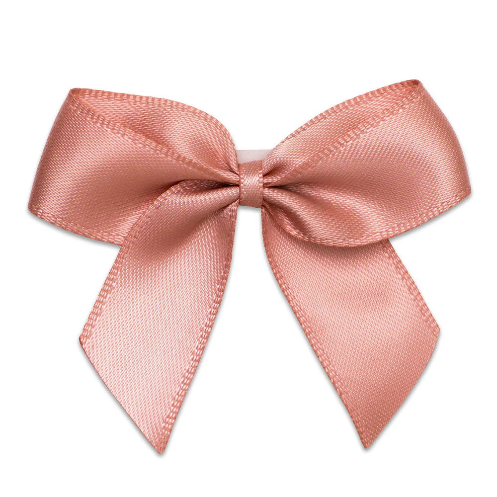 Rose Gold Bow 5cm Self Adhesive (12)