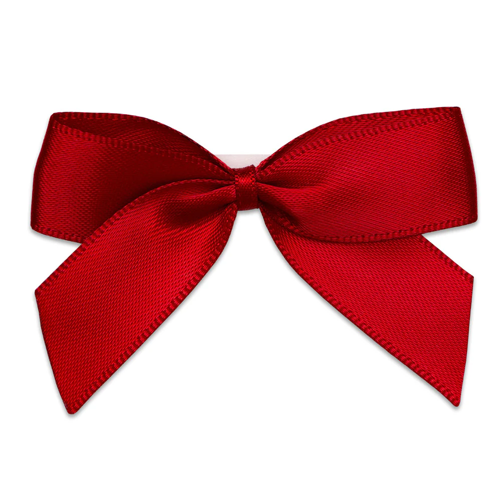 Ruby Bow 5cm Self Adhesive (12)