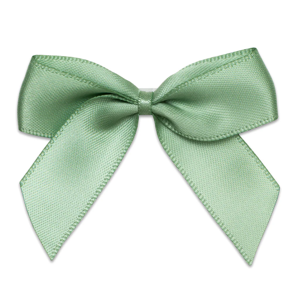 Sage Green 5cm Bow Self Adhesive (12)
