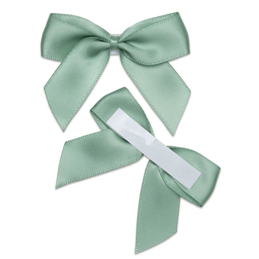 Sage Green 5cm Bow Self Adhesive (12) - Image 2