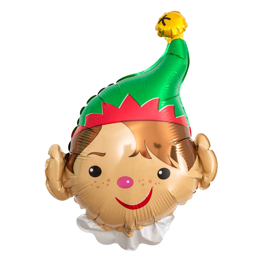 Anagram Adorable Elf Head Mini Air-filled 14" Foil Balloon (1)