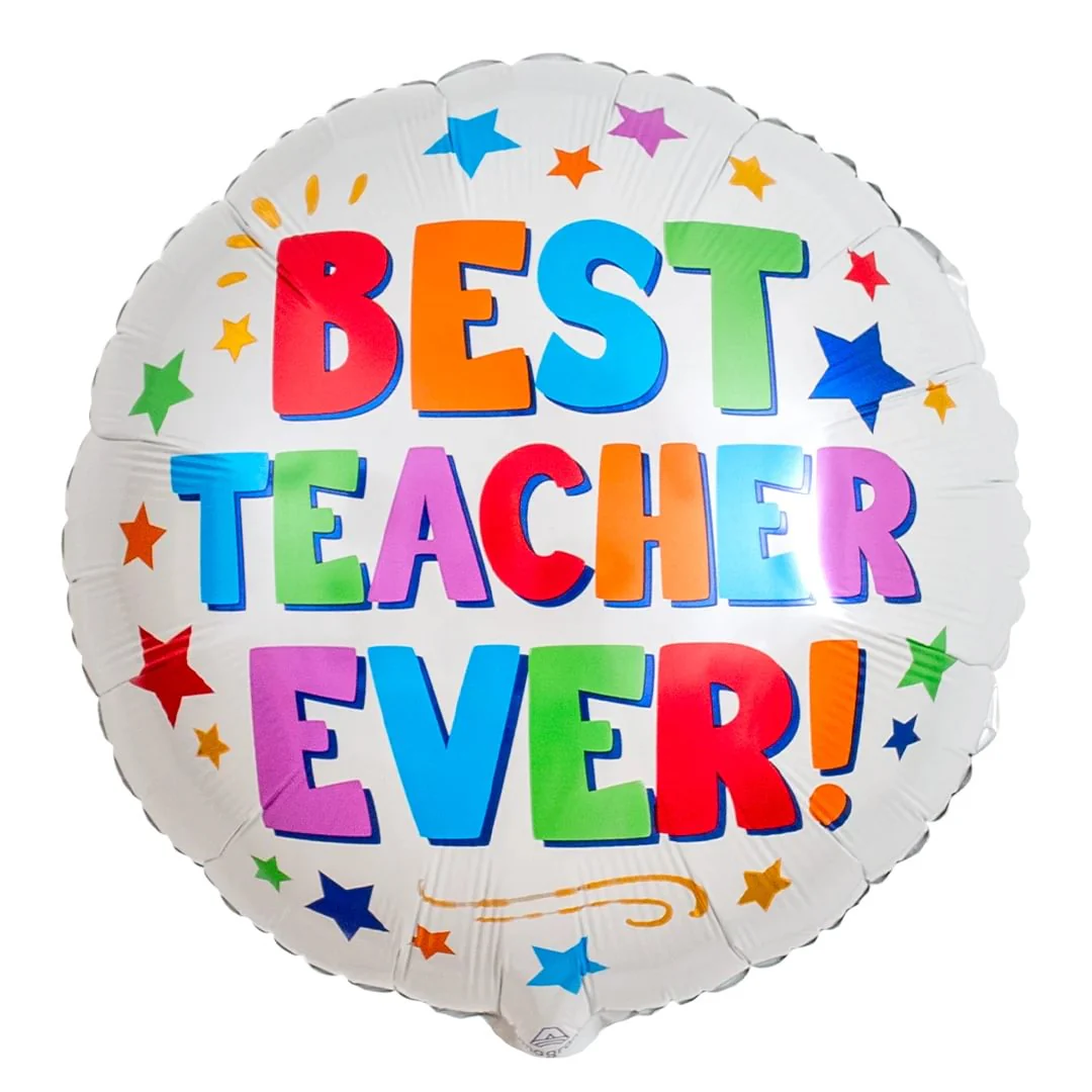 Anagram Best Teacher Ever 18" Circle Foil Balloon (1)