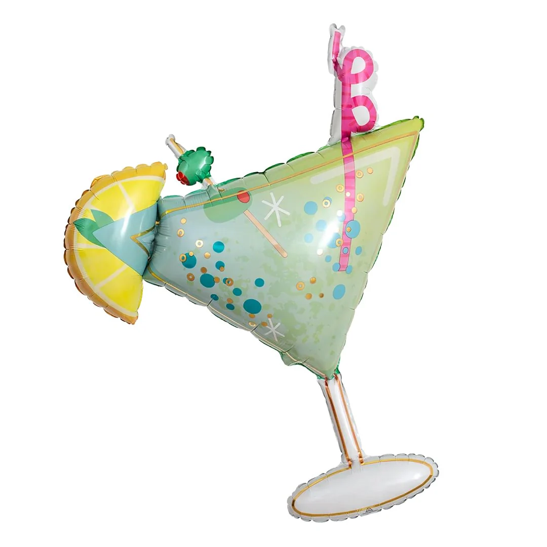 Anagram Cocktails Surprise Glass 36" Supershape Foil Balloon (1)