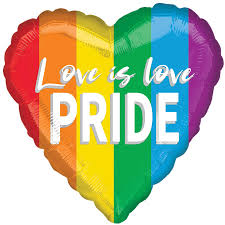 Anagram Love is Love 18" Heart Foil Balloon (1)