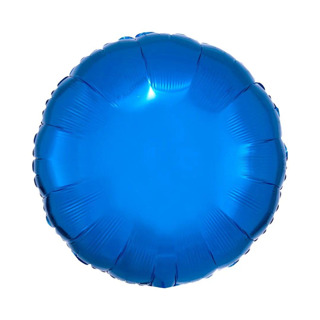 Anagram Metallic Blue 18" Circle Foil Balloon (1)