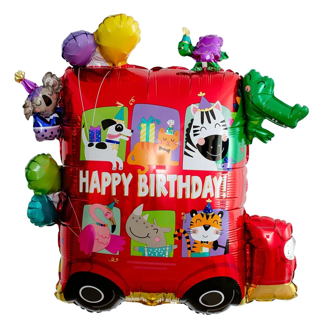 Anagram Party Bus Birthday 28" Supershape Foil Balloon (1)