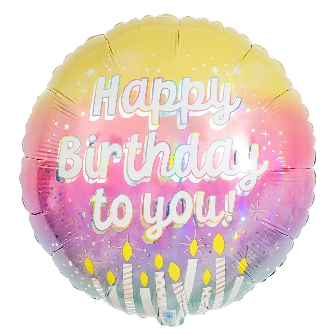 Anagram Pearlized Birthday 18" Circle Foil Balloon (1)
