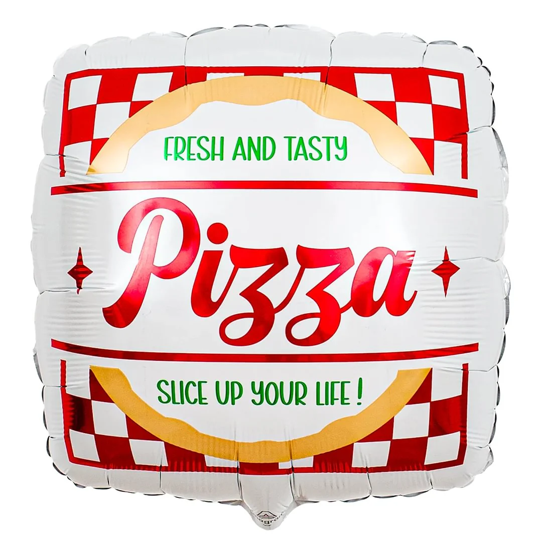 Anagram Pizza Party 18" Square Foil Balloon (1)