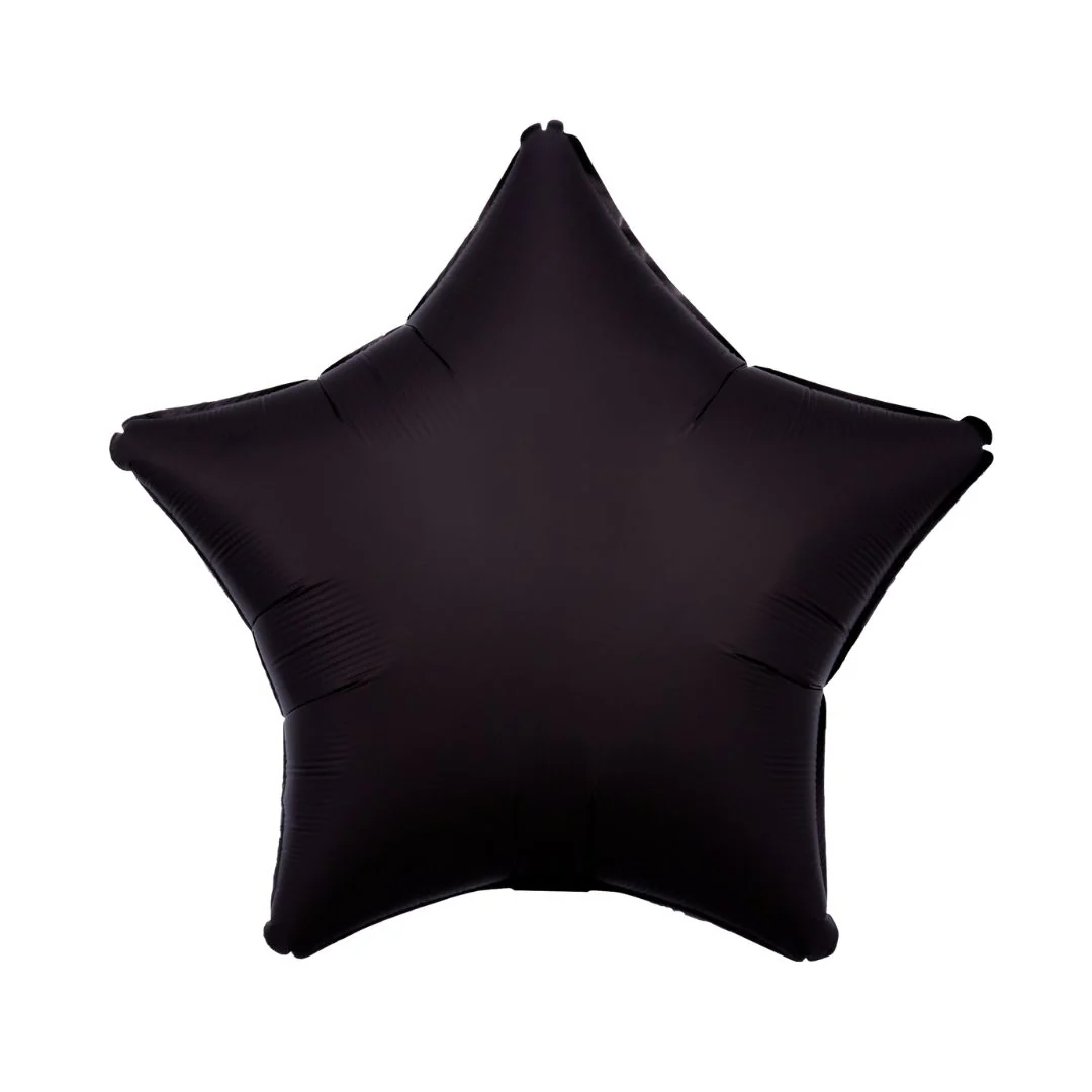 Anagram Satin Luxe Black 18" Star Foil Balloon (1) Unpackaged