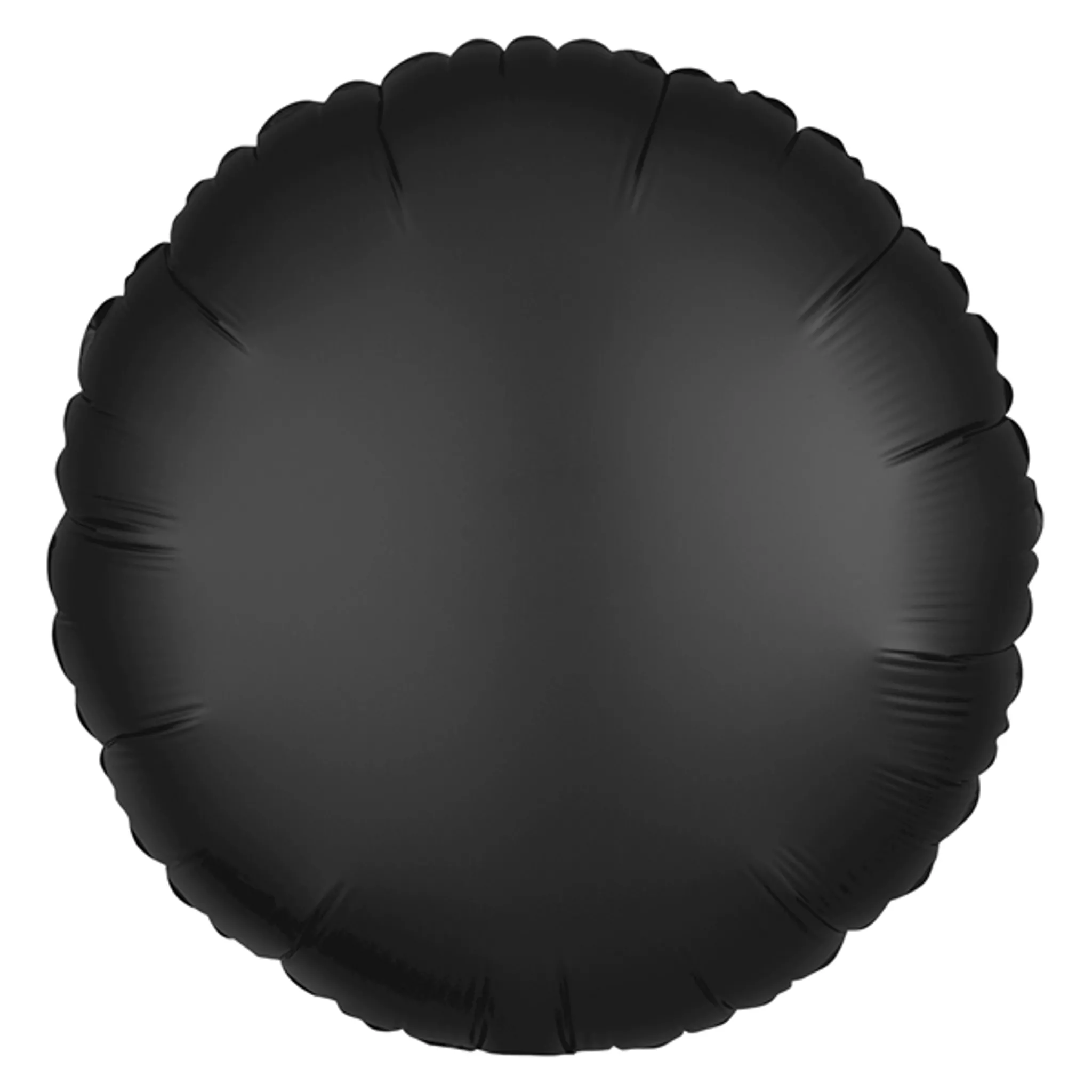 Anagram Satin Luxe Onyx Black 18" Circle Foil Balloon (1)