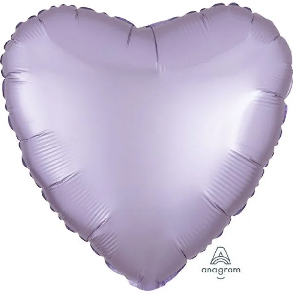 Anagram Satin Luxe Pastel Lilac 18" Heart Foil Balloon (1) Unpackaged
