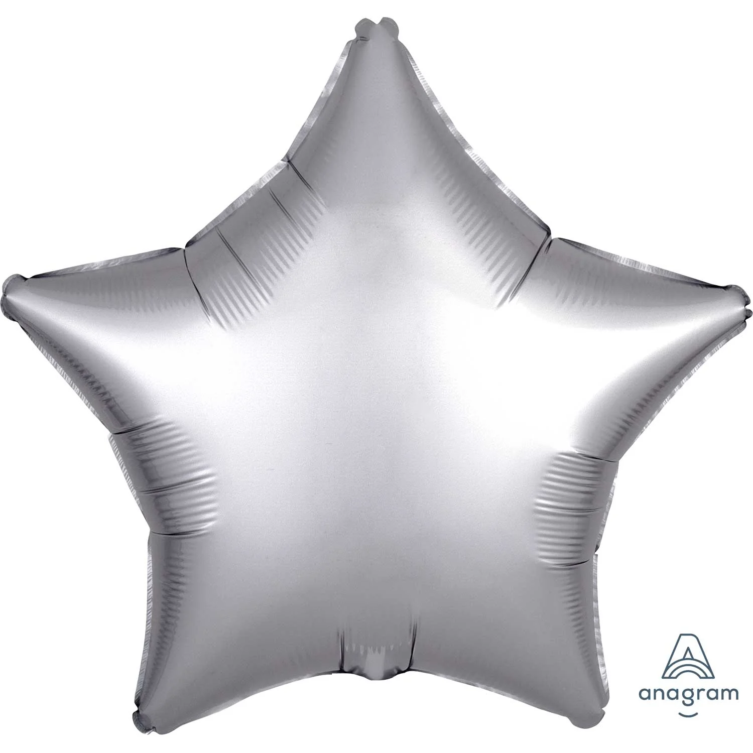 Anagram Satin Luxe Platinum 18" Star Foil Balloon (1) Unpackaged