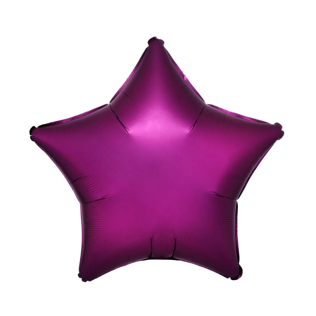 Anagram Satin Luxe Pomegranate 18" Star Foil Balloon (1) Unpackaged