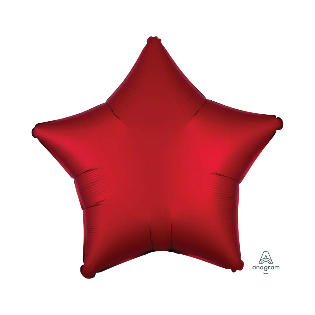 Anagram Satin Luxe Sangria 18" Star Foil Balloon (1) Unpackaged