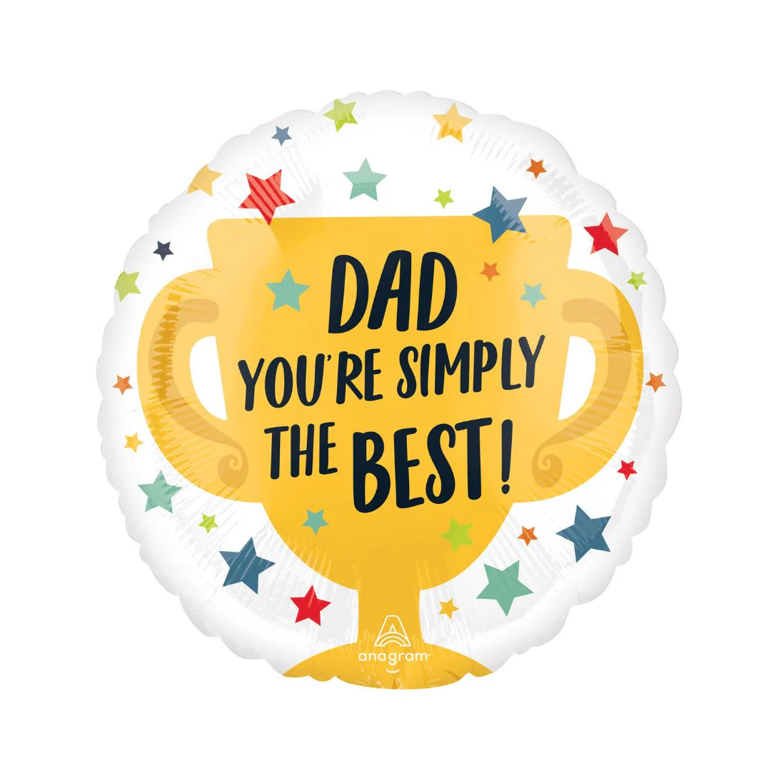Anagram Simply the Best Dad Circle Foil Balloon (1)