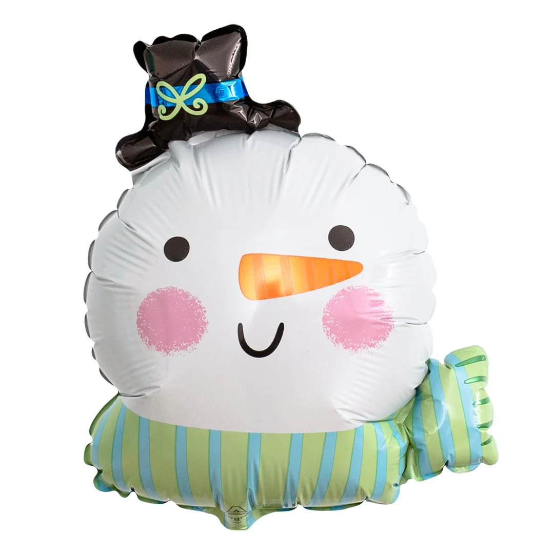 Anagram Snowman Head Mini Air-filled 14" Foil Balloon (1)