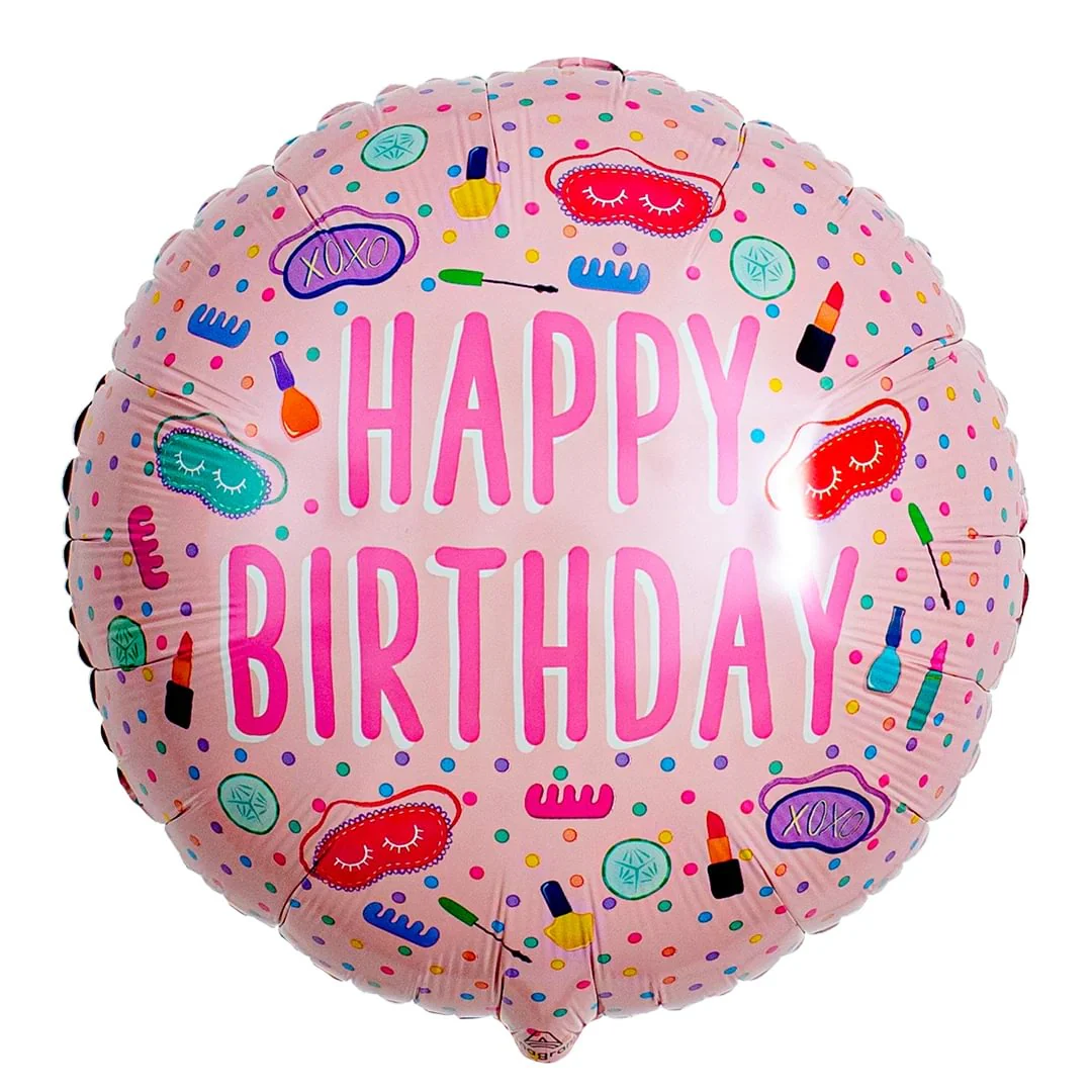 Anagram Spa Party Birthday 18" Circle Foil Balloon (1)