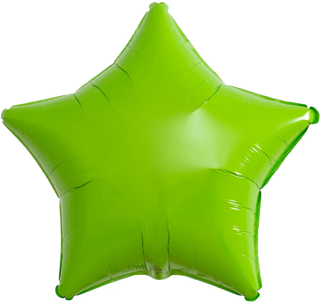 Anagram Vibrant Green 20" Star Foil Balloon (1) Unpackaged