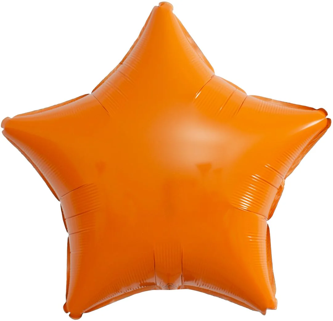 Anagram Vibrant Orange 20" Star Foil Balloon (1) Unpackaged