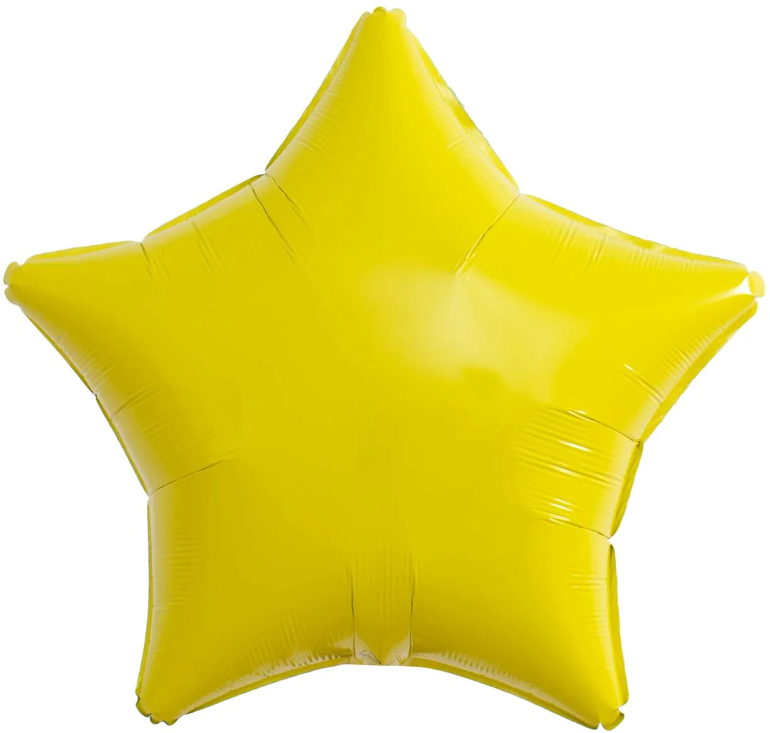 Anagram Vibrant Yellow 20" Star Foil Balloon (1) Unpackaged