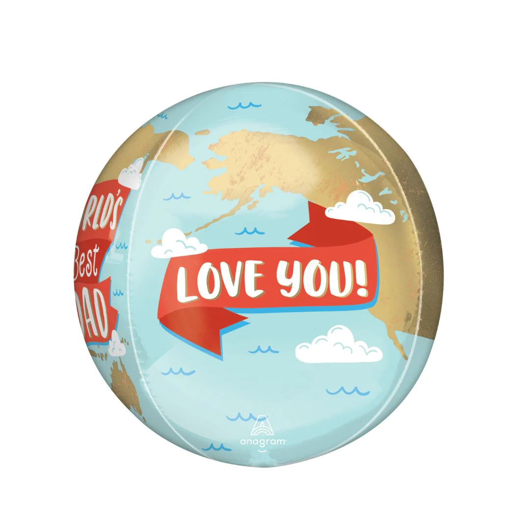 Anagram Worlds Best Dad 15" Orbz Foil Balloon (1) - Image 2