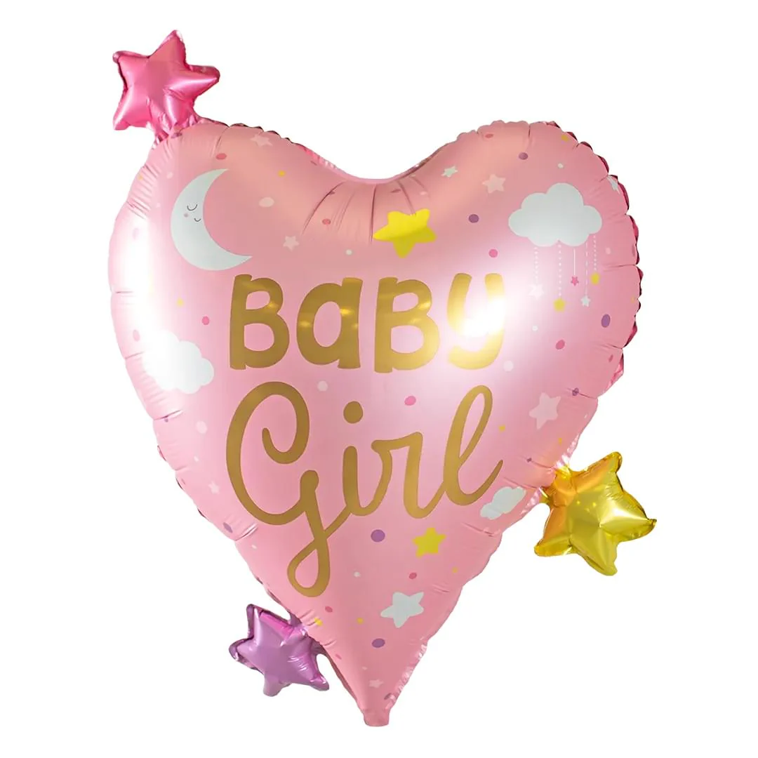 Baby Girl Heart Stars 31" Supershape