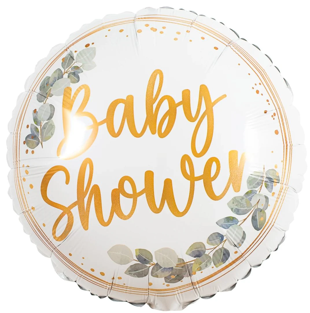 Baby Shower Eucalyptus 18" Circle Packaged
