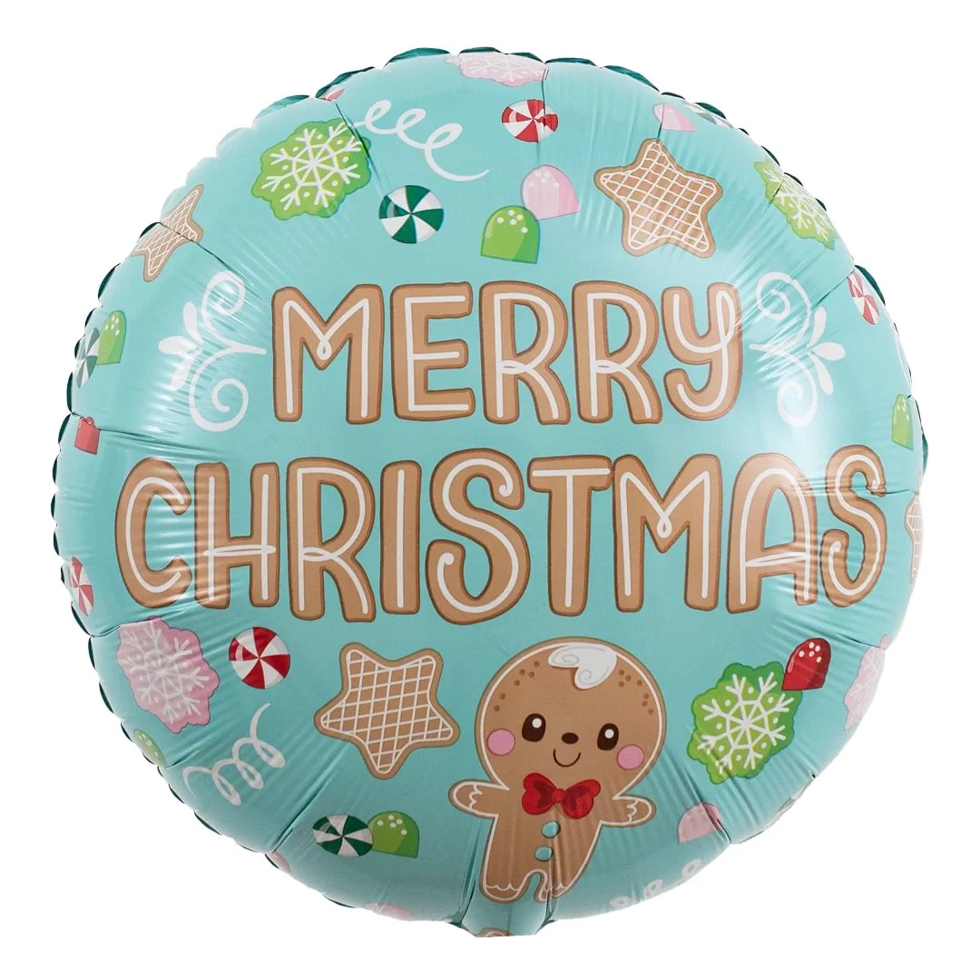 Anagram Baking Spirits Bright Christmas 18" Circle Foil Balloon (1)