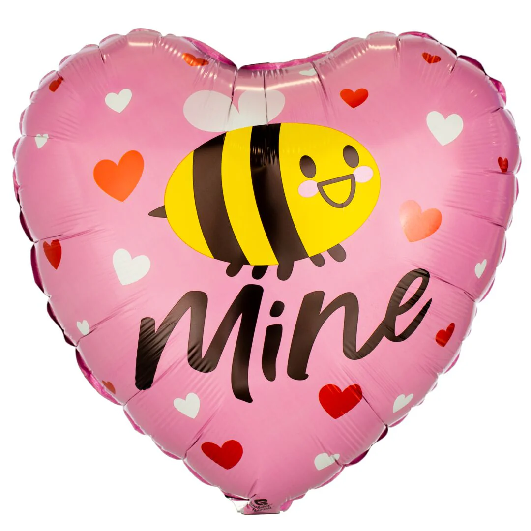 Qualatex Bee Mine 18" Heart Foil Balloon (1)