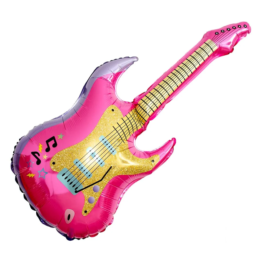 Betallic Pink Electric Guitar 39" Supershape Foil Balloon (1)
