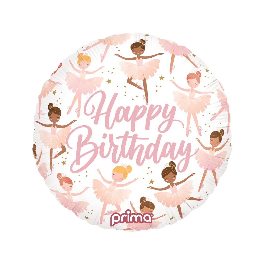 Birthday Ballerinas 18" Round