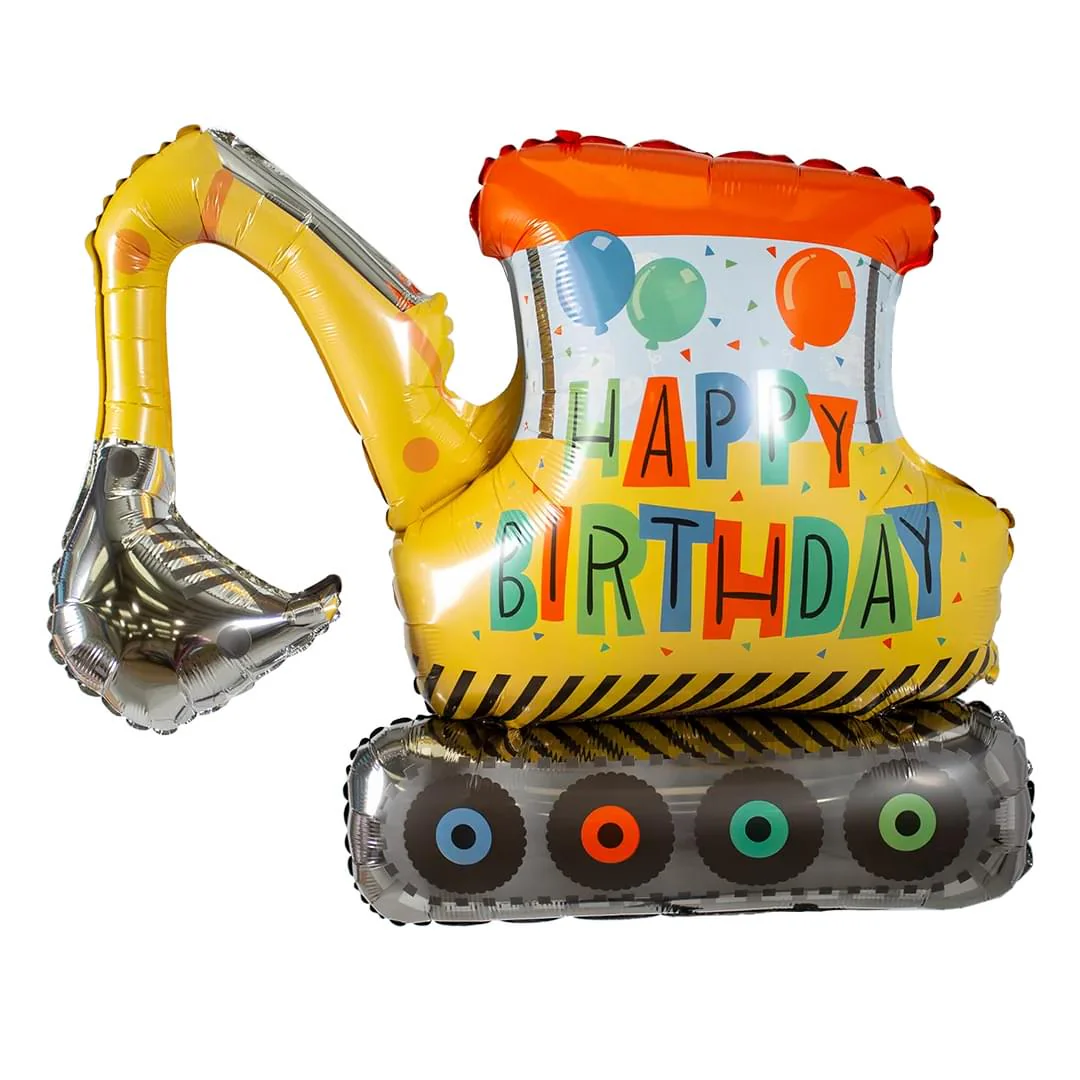 Birthday Construction Excavator 31" Supershape