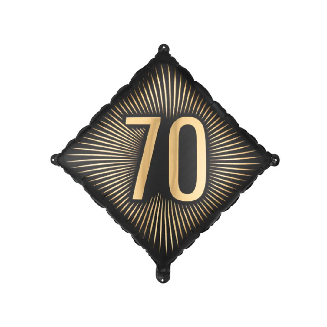 PartyDeco Black Diamond 70th Birthday 20" Foil Balloon (1)