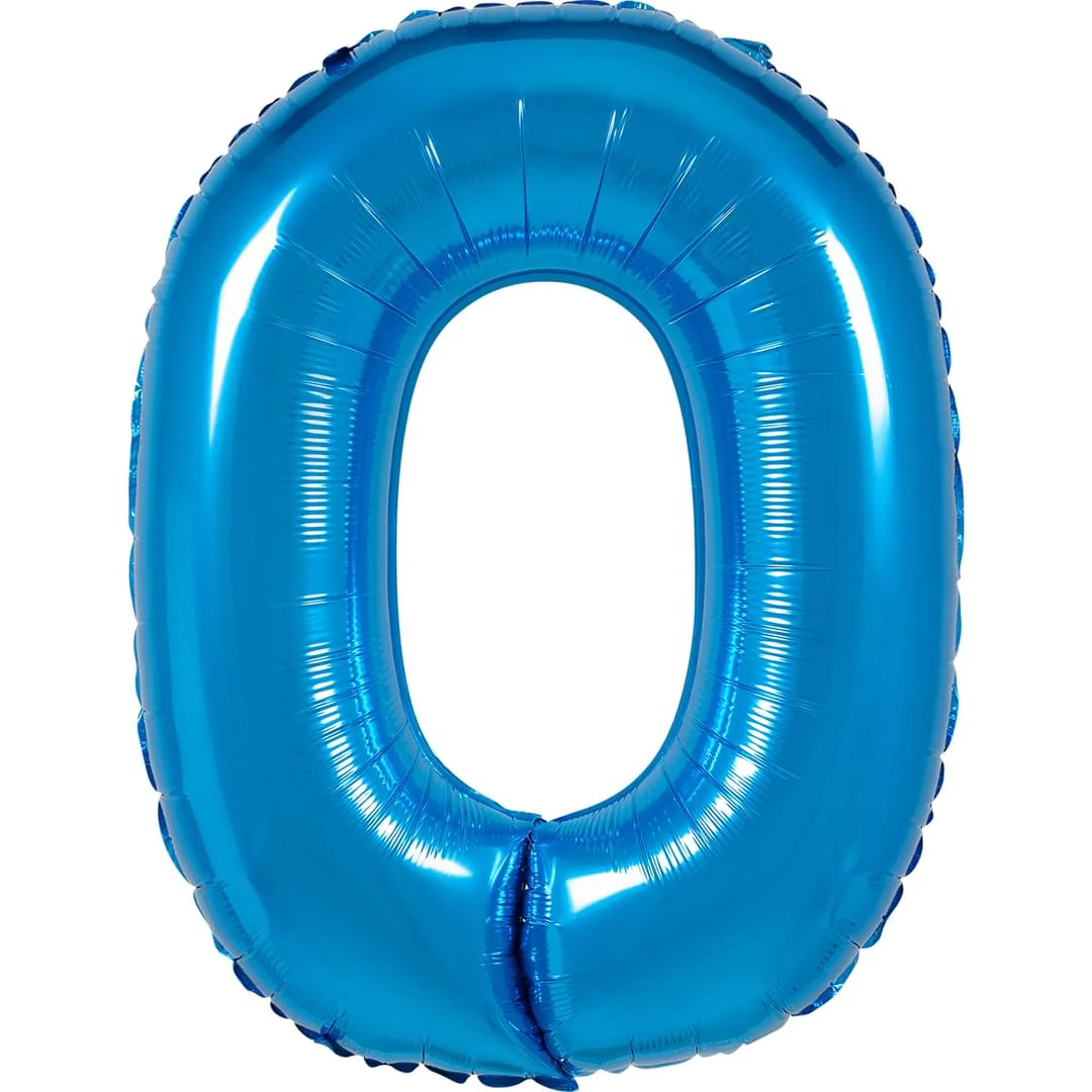 Blue 26" 0 Number Balloon