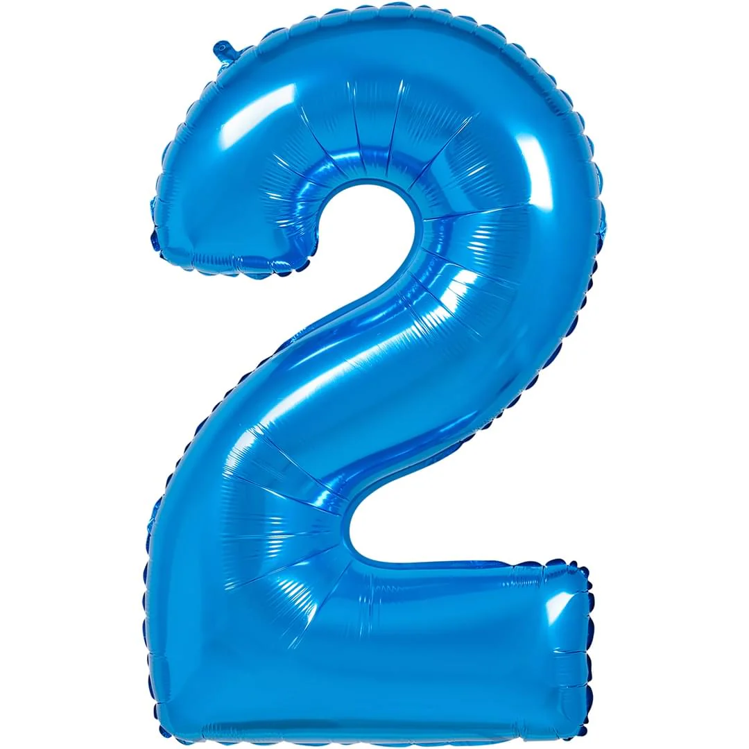 Blue 26" 2 Number Balloon