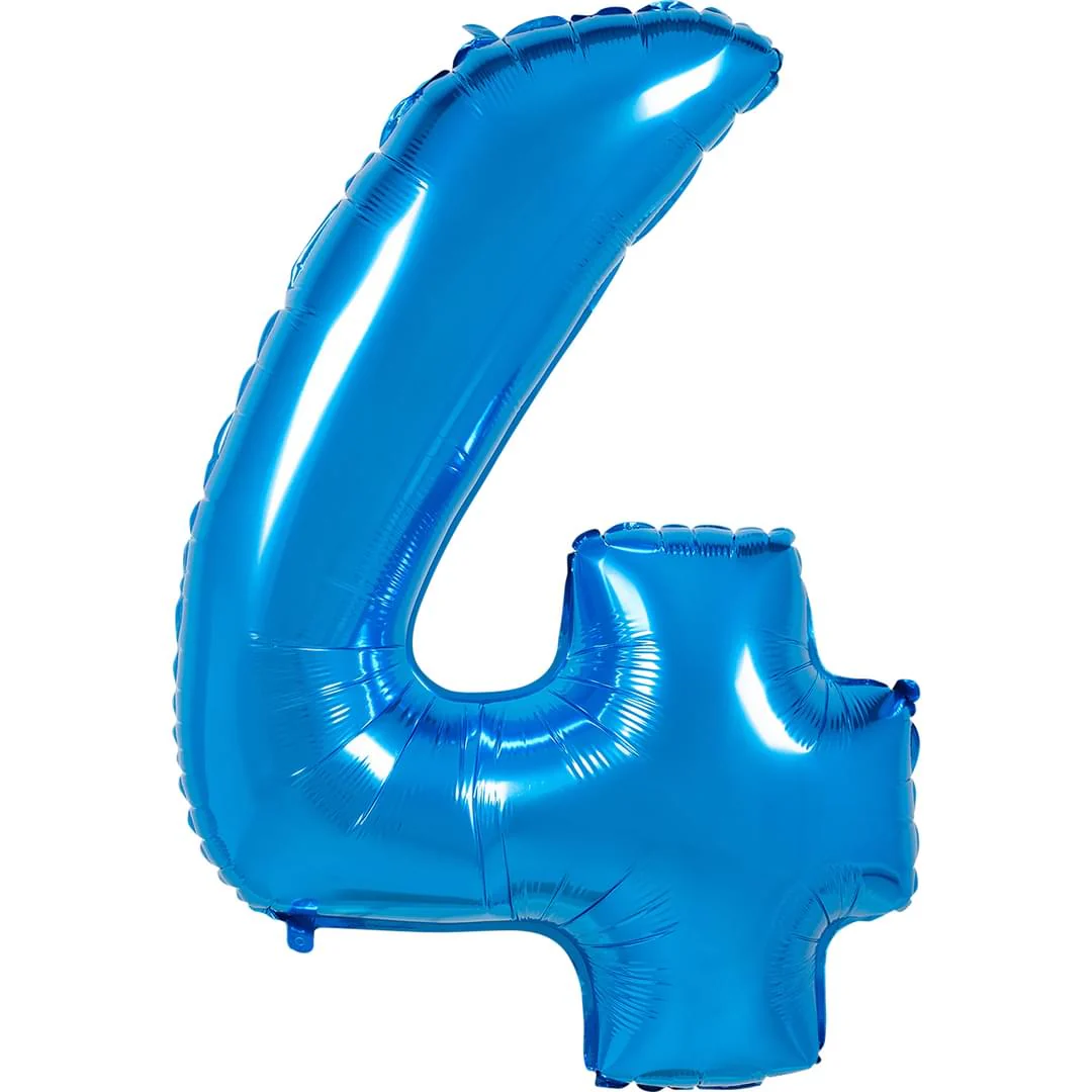 Blue 26" 4 Number Balloon