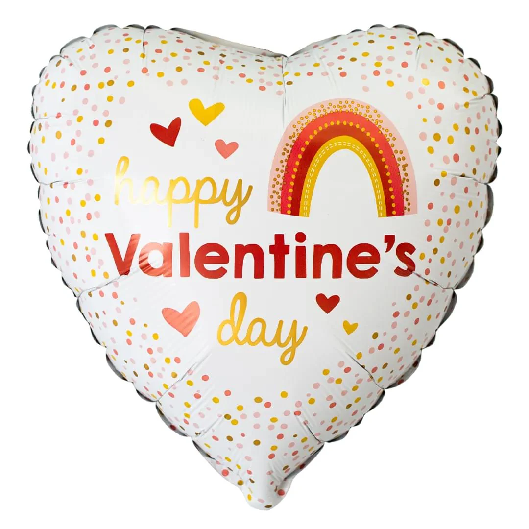 Betallic Boho Rainbow Valentine 18" Heart Foil Balloon (1)