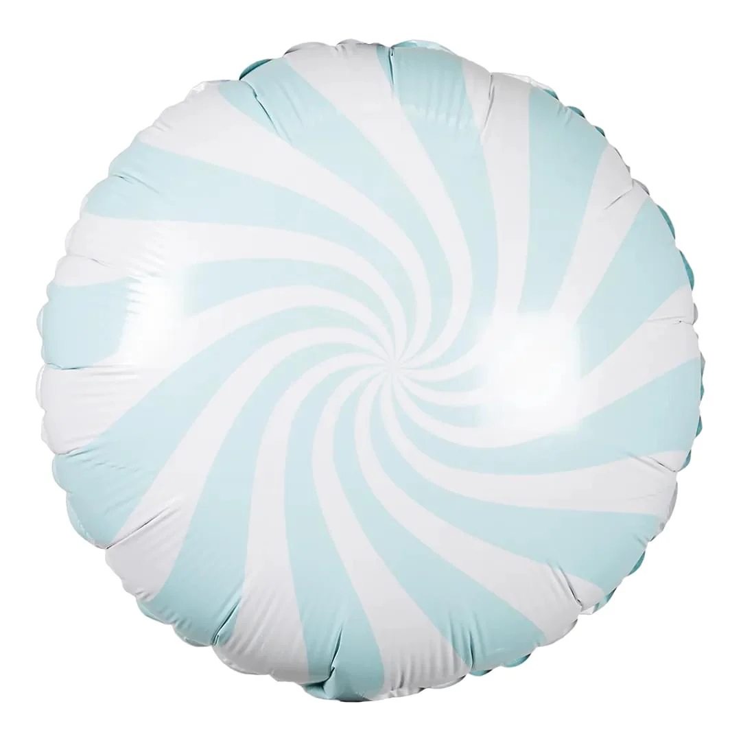 Candy Swirl - Light Blue 18" Circle party deco