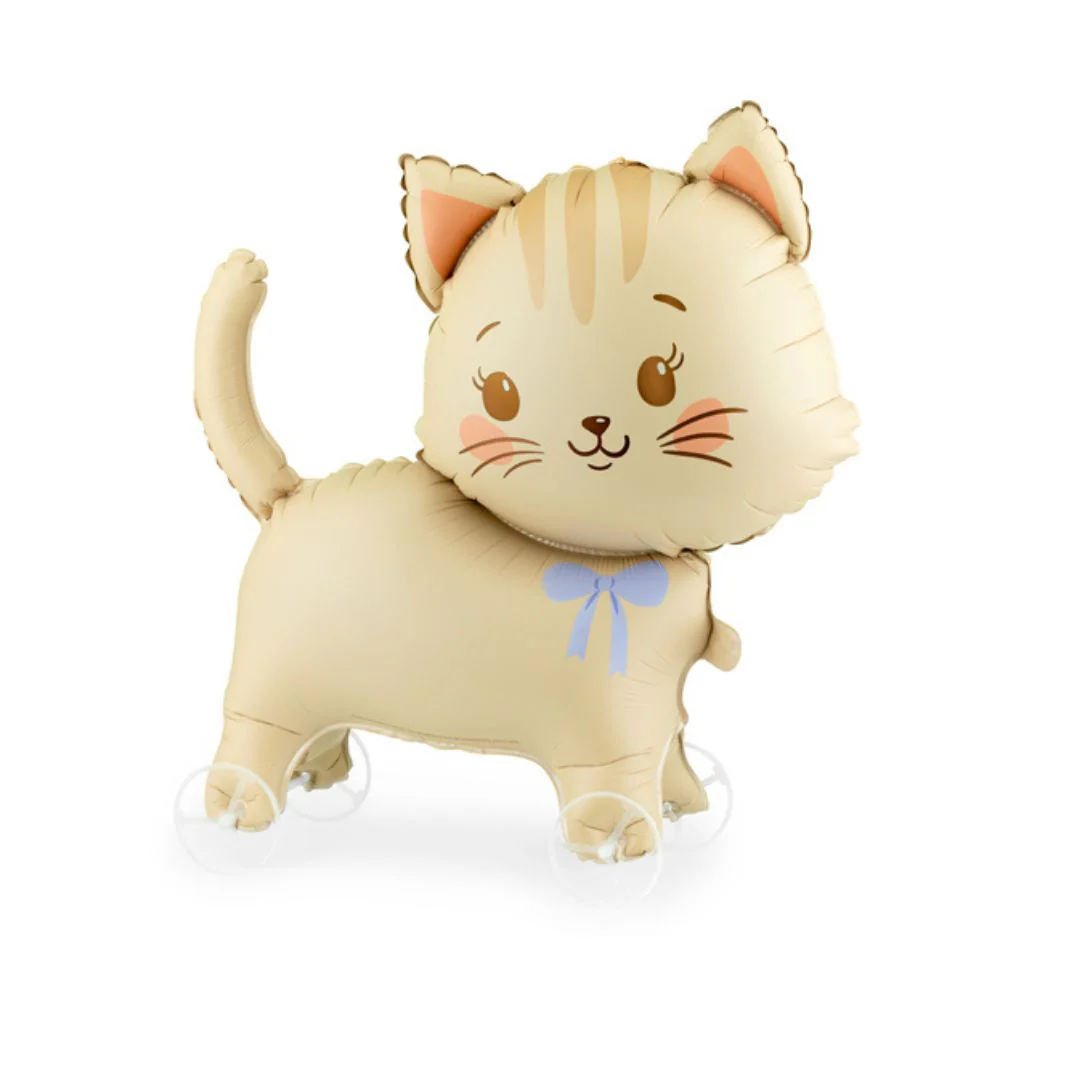 PartyDeco Cat on Wheels 24" x 26" Air-filled Foil Balloon (1)