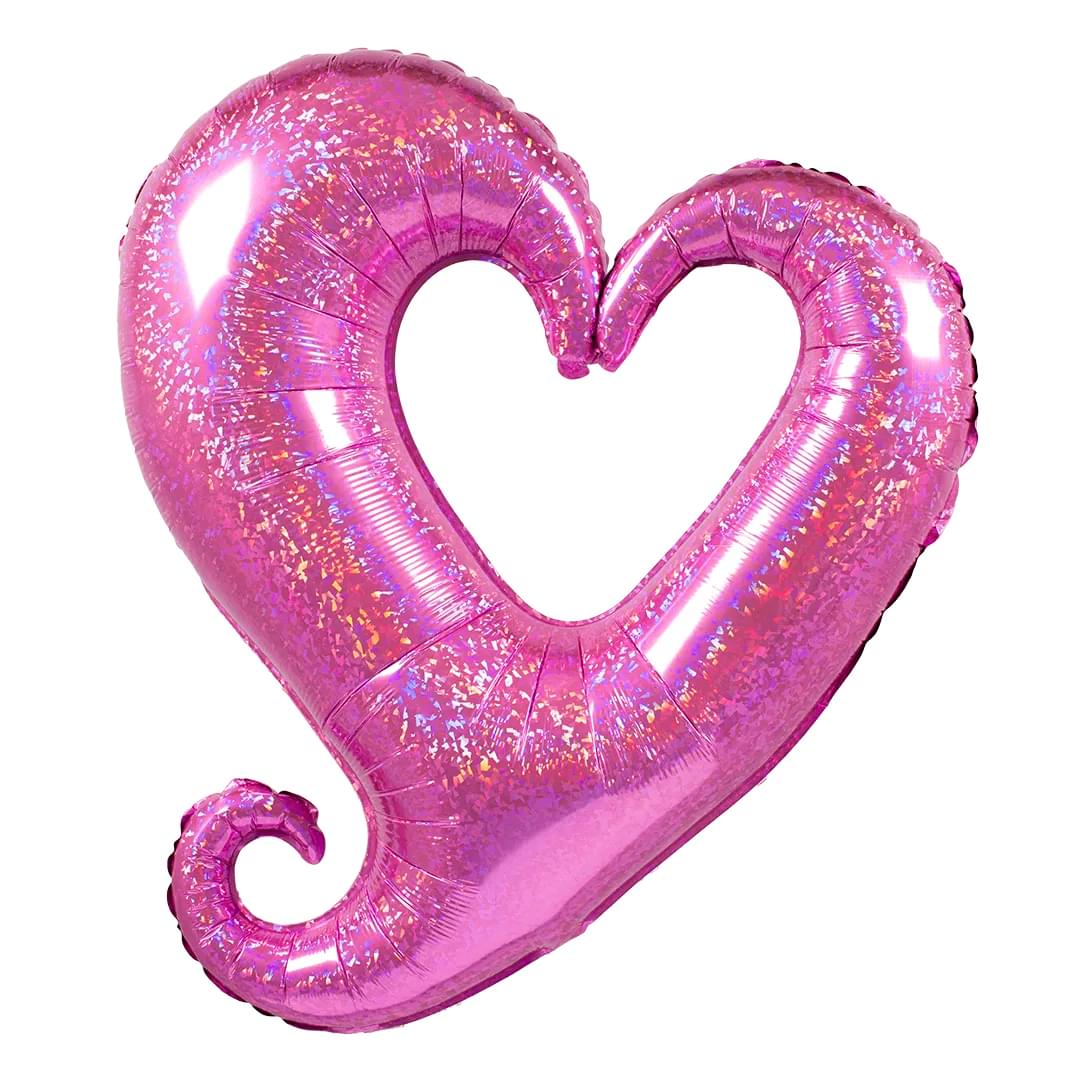 Betallic Chain Of Hearts Pink 36" Supershape Foil Balloon (1)