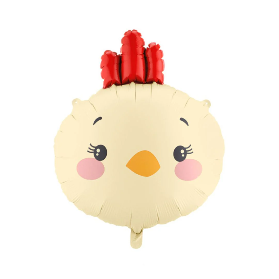 PartyDeco Chicken Head 20" x 23" Supershape Foil Balloon (1)