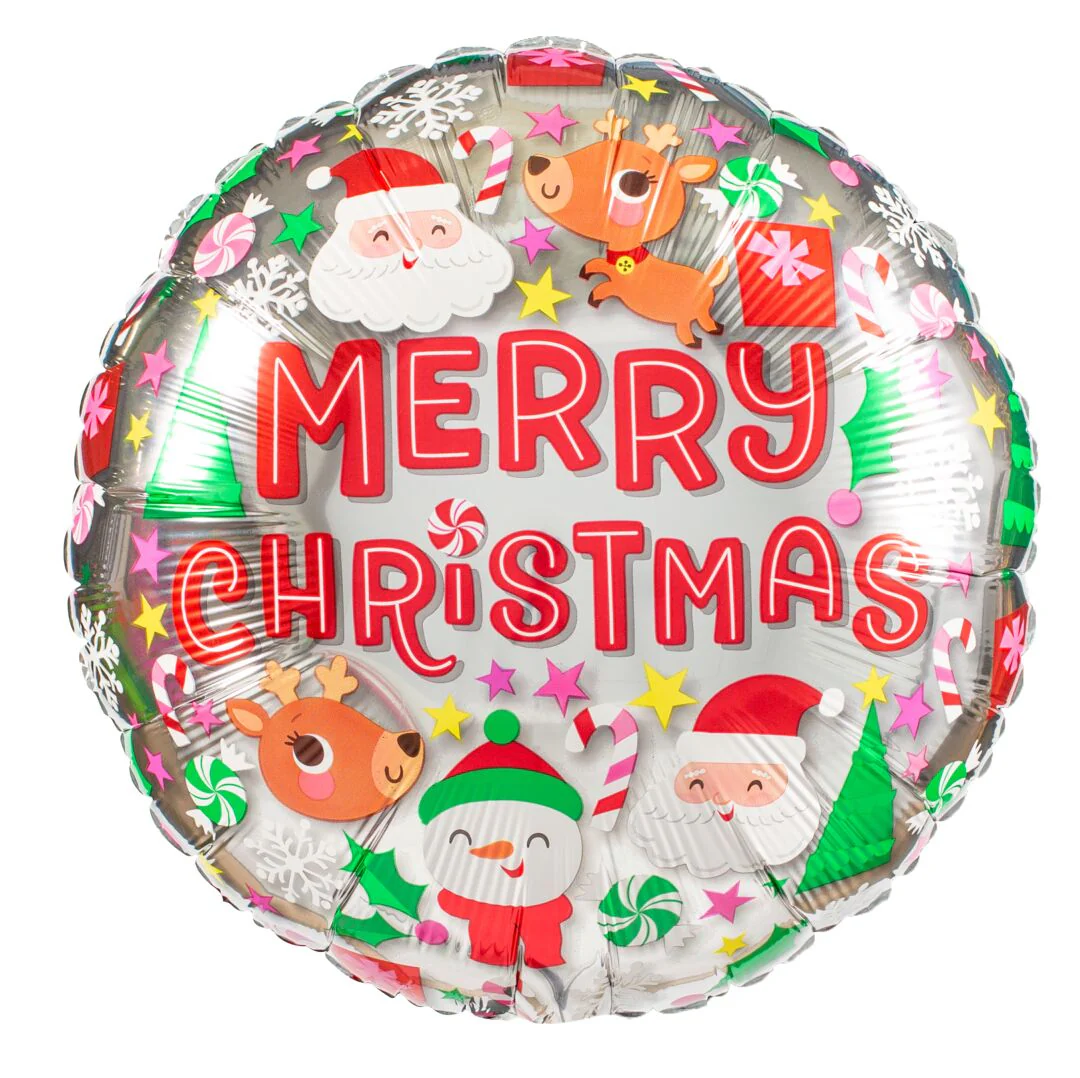Anagram Christmas Buddies 18" Circle Foil Balloon (1)