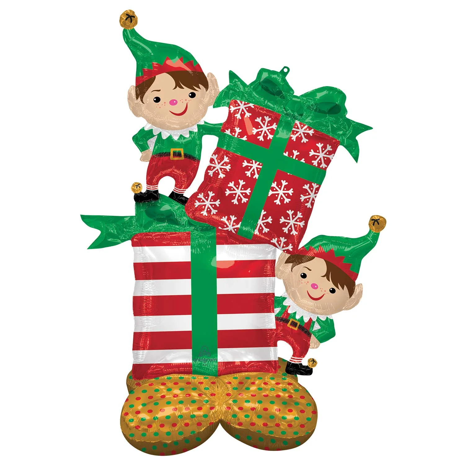 Anagram Christmas Elves Airloonz 53" Foil Balloon (1)
