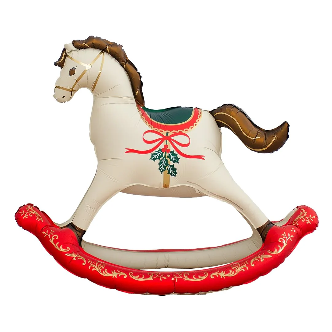 Christmas Rocking Horse Supershape 118x104cm (1)
