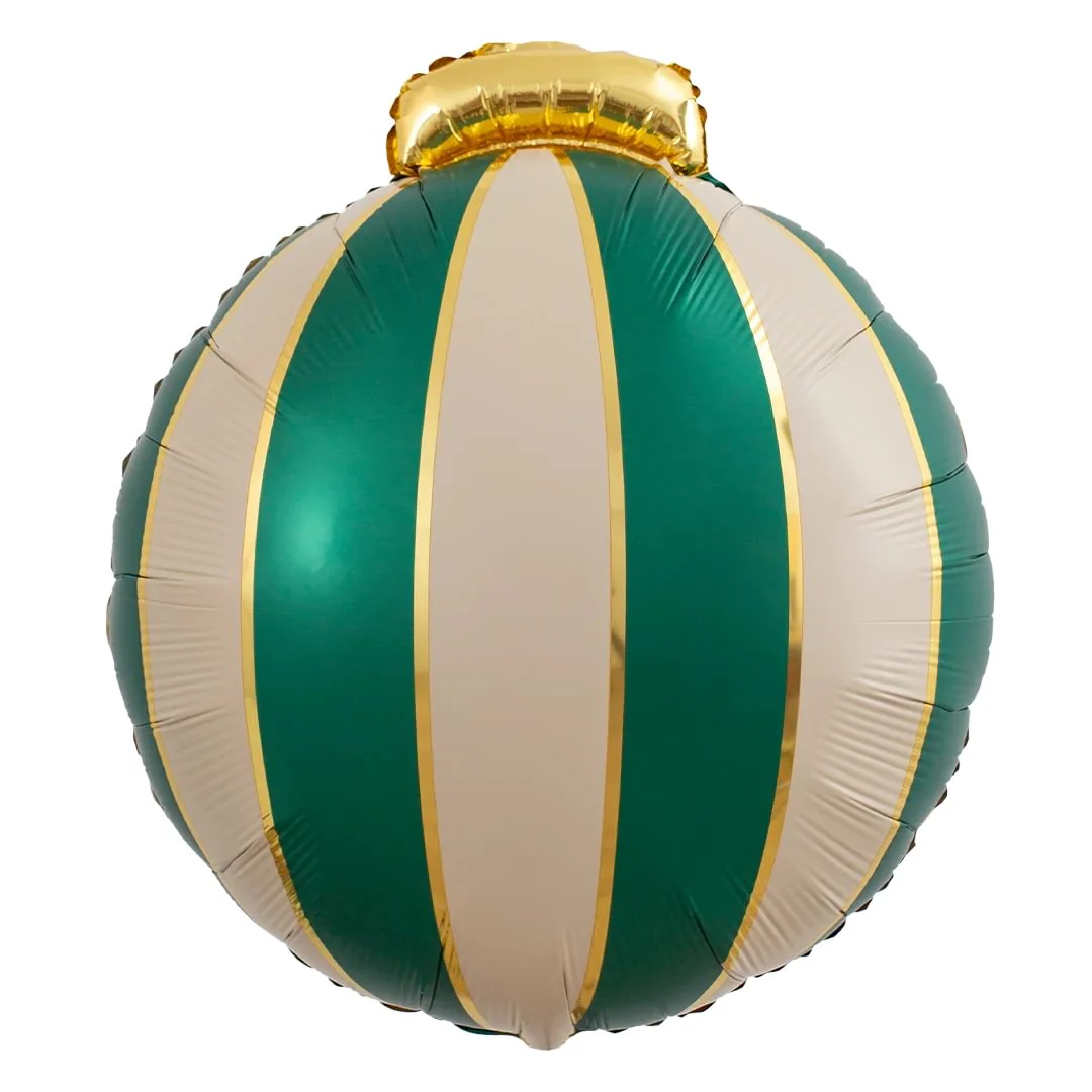 Party Deco Christmas Striped Baubles 25" Supershape Foil Balloons (3) - Image 2